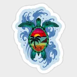 Sea Turtle in Paradise Sticker